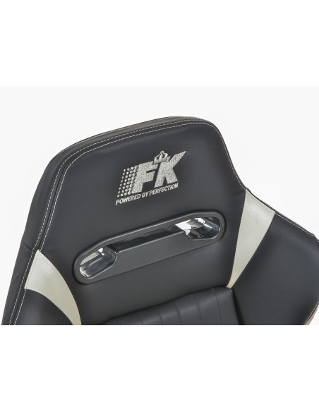 FK sedili sportivi set di sedili semigusci per auto in finta pelle Frankfurt nera / bianca