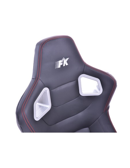 Sedili sportivi FK Sedili semiguscio per auto Set Stoccarda in similpelle nera carbon look
