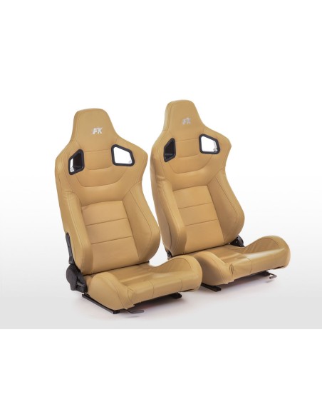 FK sedili sportivi sedili semiguscio auto Set Stoccarda in similpelle beige