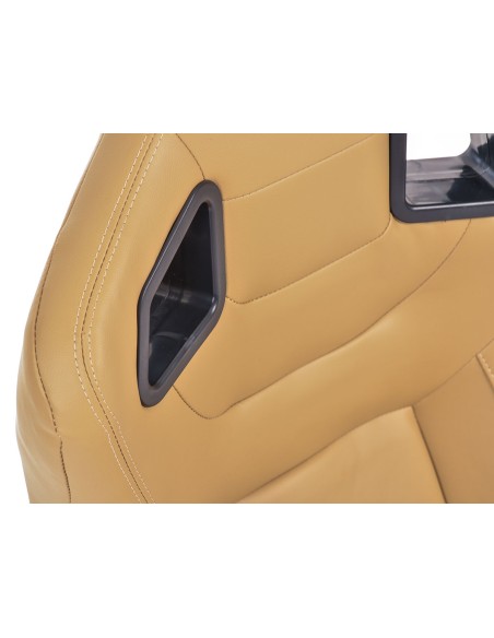 FK sedili sportivi sedili semiguscio auto Set Stoccarda in similpelle beige
