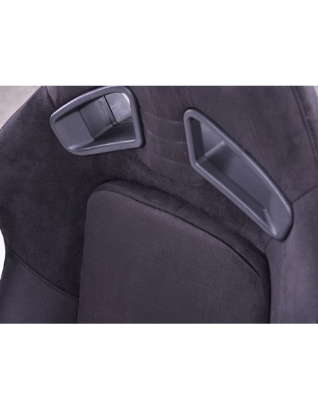 FK sedili sportivi sedili semiguscio per auto Set Lipsia in pelle sintetica scamosciata nera