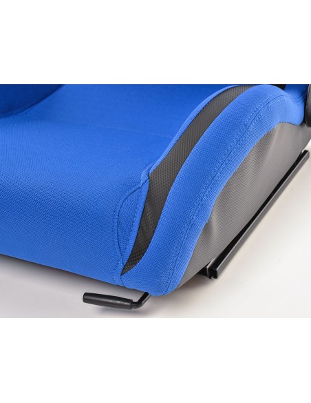FK sedili sportivi set di sedili semiguscio per auto in ecopelle Colonia / tessuto nero / blu