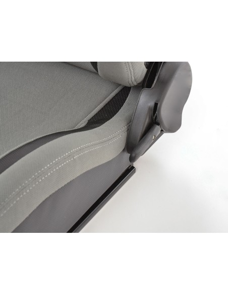 Sedili sportivi FK set di seggiolini auto semi-guscio pelle artificiale Colonia / tessuto nero / grigio