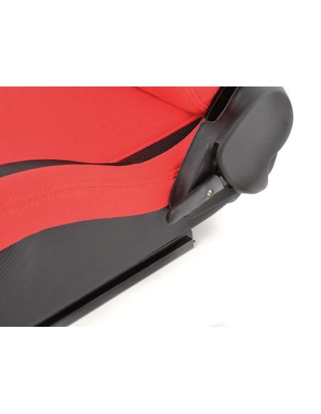 FK sedili sportivi set di sedili semiguscio auto in ecopelle Colonia / tessuto nero / rosso