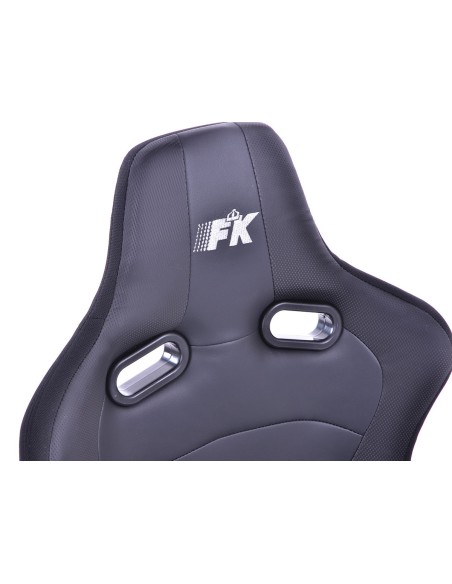 Set di sedili semiguscio per sedili sportivi FK, ecopelle Colonia / tessuto nero