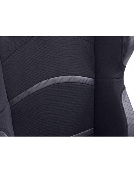 Sedili sportivi FK Sedili semigusci automatici Set tessuto Cyberstar nero con riscaldamento sedile