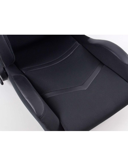Sedili sportivi FK Sedili semigusci automatici Set tessuto Cyberstar nero con riscaldamento sedile