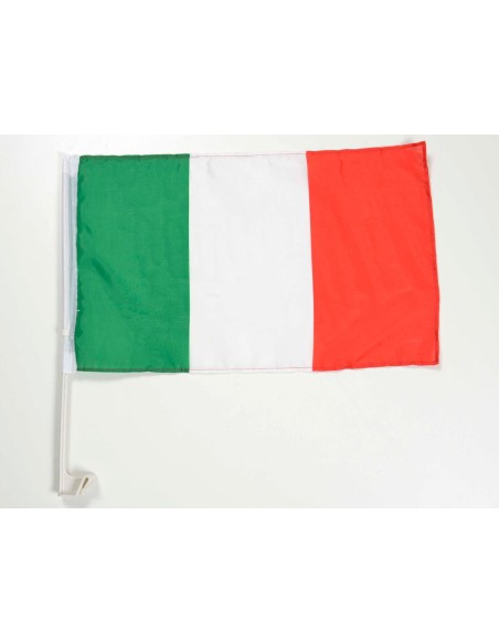 Bandiera Auto Bandiera Auto Bandiera Italia con staffa per finestrino laterale 30x45cm