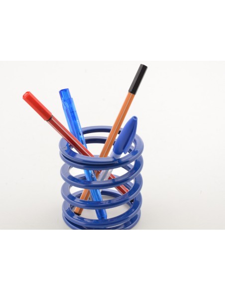 FK portapenne a molla abbassabile scatola portapenne racing design blu