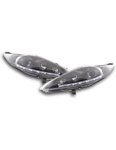 Daylight faro LED DRL look Ford Fiesta 08-12 nero