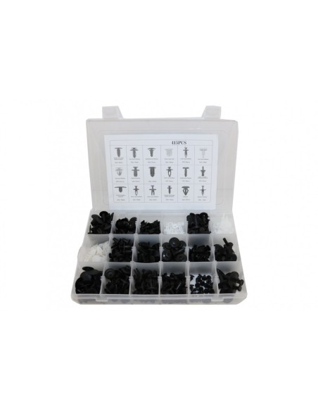 Kit di fissaggio in plastica 415 pezzi