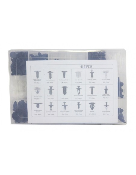 Kit di fissaggio in plastica 415 pezzi
