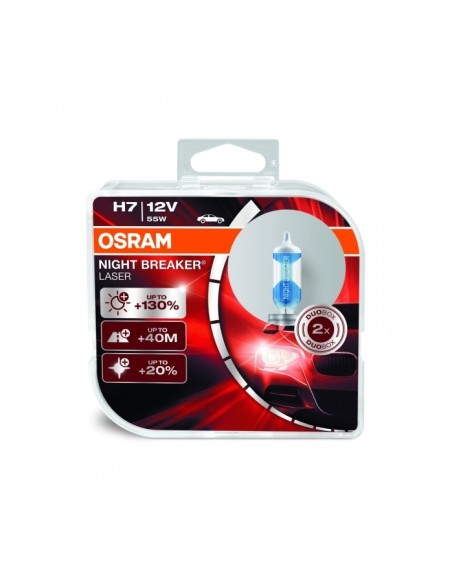 OSRAM NIGHT BREAKER LASER H7 Proiettore alogeno 64210NBL HCB 12V Duobox (2 unità)