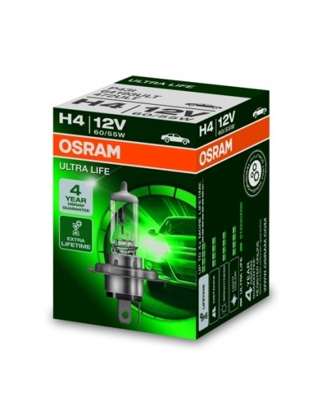 Proiettore alogeno H4 12V 60-55W di OSRAM ULTRA LIFE (1 unità)