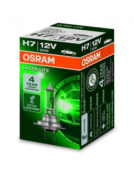 Scatola di cartone alogena del faro H7 12V di OSRAM ULTRA LIFE (1 unità)