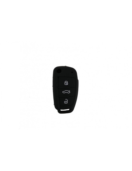 Coperchio chiave auto in silicone per AUDI - Nero