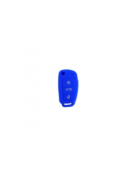 Copertura chiave auto in silicone per AUDI - Blu