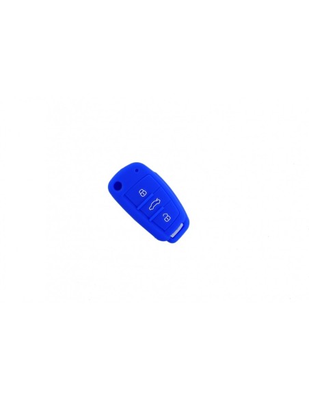 Copertura chiave auto in silicone per AUDI - Blu