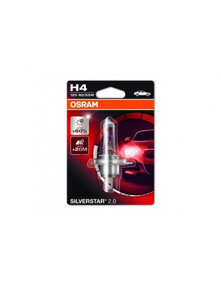 OSRAM SILVERSTAR Faro Alogeno 64193SV2 H4 12V 60-55W (1 unità)