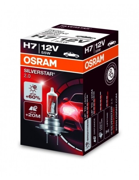 Lampadina Alogena OSRAM SILVERSTAR 2.0 64210SV2 H7 12V 55W (1 unità)