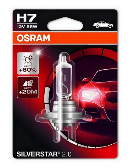 Lampadina Alogena OSRAM SILVERSTAR 2.0 64210SV2 H7 12V 55W (1 unità)