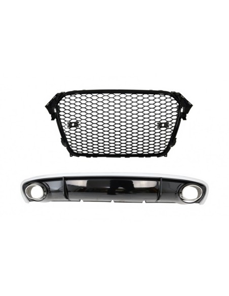 Paraurti posteriore per Audi A4 B8 Facelift (12-15) con griglia badgeless: Stile elegante.