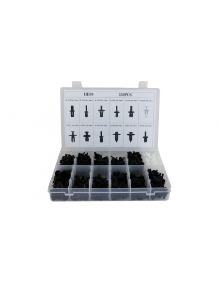 Kit di fissaggio in plastica da 350 pezzi