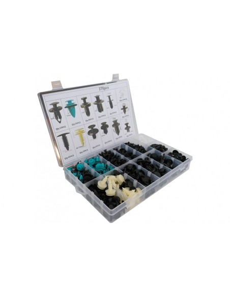 Kit di fissaggio in plastica da 370 pezzi