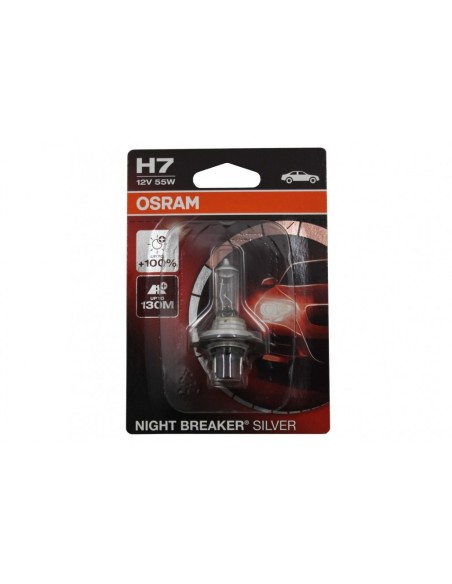 OSRAM alogeno lampada frontale notte interruttore argento 64210NBS-01B H7 12V 55W blister (1 unità)