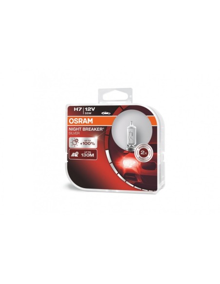 OSRAM NIGHT BREAKER SILVER H7 Faro alogeno 64210NBL HCB 12V 55W Duobox (2 unità)