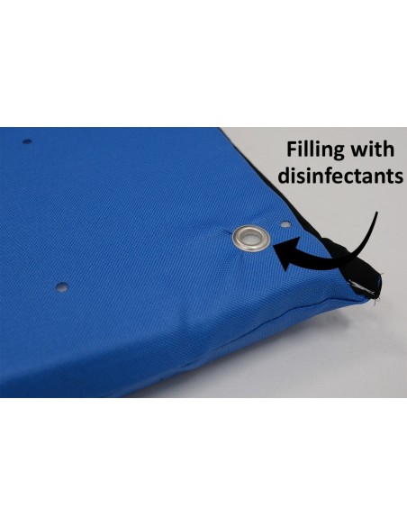 Ingresso porta Mat blu per disinfezione tessuto impermeabile lavabile 90 gradi