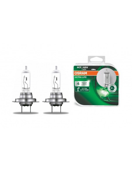 OSRAM ULTRA LIFE H7 Lampada frontale alogena 64210ULT-HCB 12V (2 pezzi)