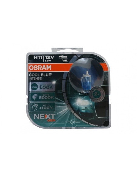 OSRAM COOL BLUE INTENSE NEXT GEN H11 Proiettore alogeno 64211CBN-HCB 12V Scatola di copertura rigida (2 unità
