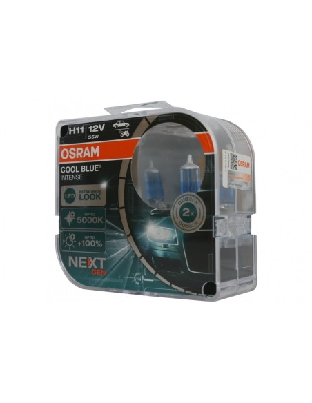OSRAM COOL BLUE INTENSE NEXT GEN H11 Proiettore alogeno 64211CBN-HCB 12V Scatola di copertura rigida (2 unità