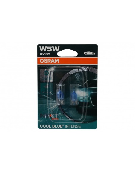 OSRAM COOL BLUE INTENSE NEXT GEN W5W Lampada frontale alogena per posizione della targa (1 pezzo)
