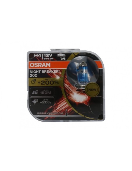 OSRAM NIGHT BREAKER 0 H4 Lampada frontale alogena per fari 64193NB0-HCB Scatola rigida (1 pezzo)