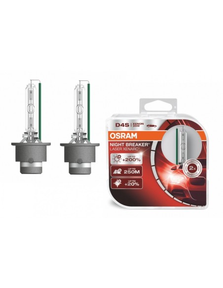 OSRAM XENARC NIGHT BREAKER LASER D4S Lampada allo xeno HID Xenon 66440XNL-HCB Scatola rigida (2 pezzi)