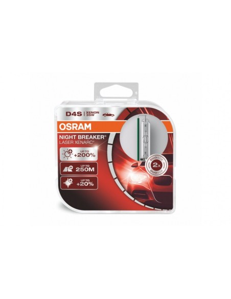 OSRAM XENARC NIGHT BREAKER LASER D4S Lampada allo xeno HID Xenon 66440XNL-HCB Scatola rigida (2 pezzi)
