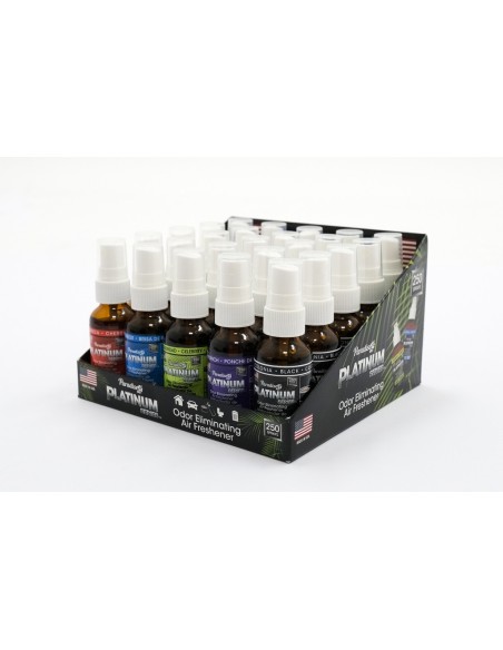 Paradise Fresh Air Spray deodorante biologico Platinum Series per eliminazione odori, assortimento di 25 unità