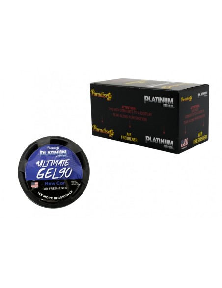 Paradise Fresh Air Gel Deodorante per aria in gel Platinum Series, eliminazione odori, profumo, confezione da 4 vasetti