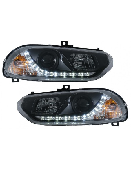 Fari a LED per Alfa Romeo 156 (10.1997-06.03) DAYLIGHT Nero
