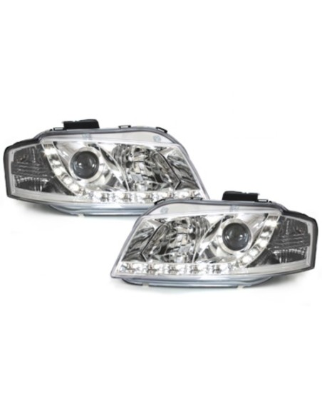 DAYLINE Fari per Audi A3 8P (05.03-03.08): Chrome