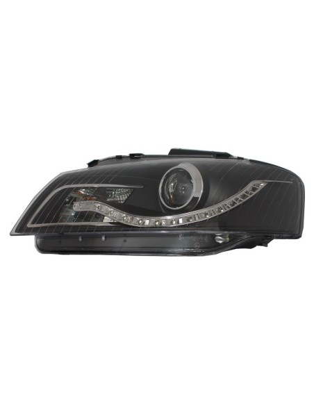 Fari DAYLIGHT per Audi A3 8P (05.03-03.08): Nero