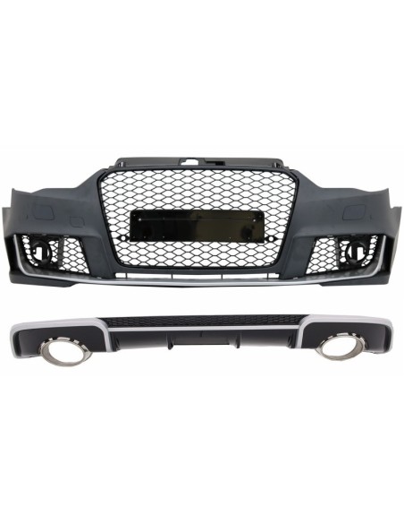 Paraurti anteriore per Audi A3 8V Hatchback Sportback w/ paraurti posteriore diffusore d'aria e scarico suggerimenti R