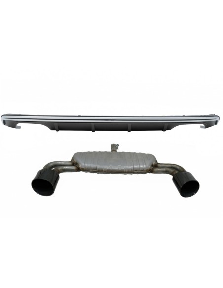 Paraurti posteriore Valance diffusore w/ sistema di scarico nero per Audi A3 8V Hatchback Sportback