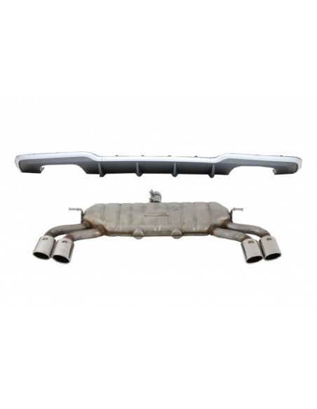 Paraurti posteriore Valance diffusore w/ sistema di scarico per Audi A3 8V Facelift Hatchback Sportback S-Line