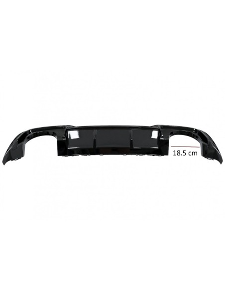Paraurti post. Valance diffusore w/ scarico nero per Audi A3 8V Facelift Hatchback Sportback (16-19)