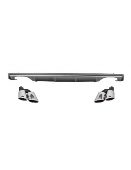 Paraurti posteriore Valance diffusore per Audi A3 8V berlina (12-15) w/ scarico tubi di coda