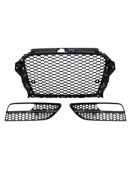 La griglia anteriore w/fendinebbia di Badgeless copre le griglie laterali per Audi A3 8V (12-16) R