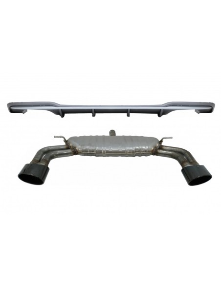 Paraurti posteriore Valance diffusore w/ sistema di scarico Piano nero per Audi A3 8V Facelift Sedan convertibile (16-19)